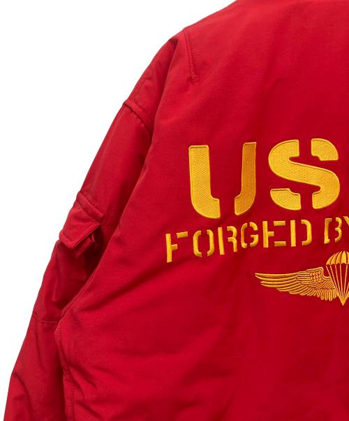 AVIREX（アヴィレックス）AVIREX (アヴィレックス) フライトジャケット レッド サイズ:2XLの古着・服飾アイテム
