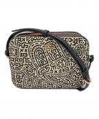 COACHコーチ）の古着「KEITH MINI CAMERA BAG」｜ベージュ×ブラック