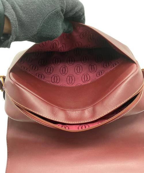 Cartier（カルティエ）Cartier (カルティエ) ショルダーバッグ マストライン ボルドーの古着・服飾アイテム