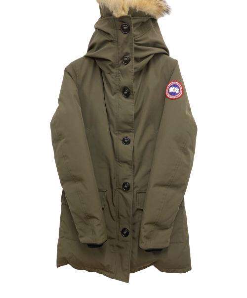 CANADA GOOSE（カナダグース）CANADA GOOSE (カナダグース) フーデッドジャケット オリーブ×ブラック サイズ:Mの古着・服飾アイテム