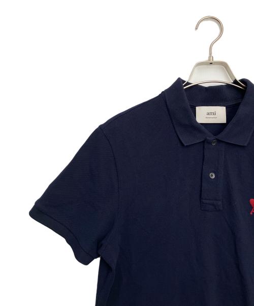 ami（アミ）ami (アミ) ポロシャツ ネイビー サイズ:Lの古着・服飾アイテム