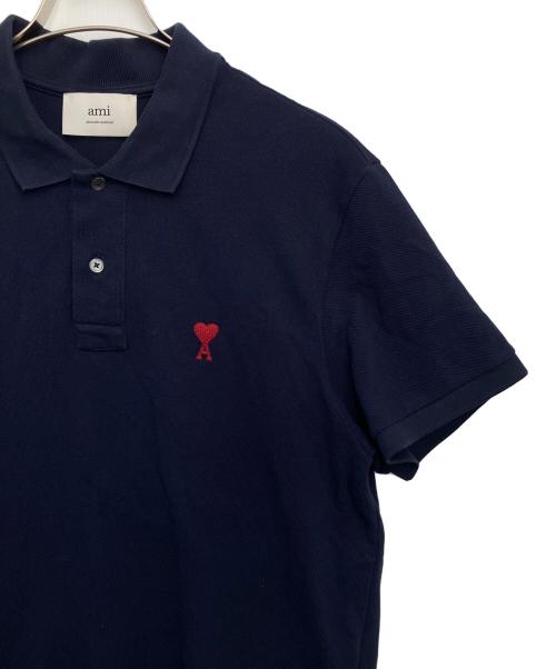 ami（アミ）ami (アミ) ポロシャツ ネイビー サイズ:Lの古着・服飾アイテム