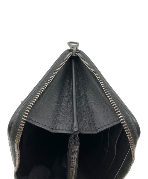 BOTTEGA VENETA（ボッテガベネタ）BOTTEGA VENETA (ボッテガベネタ) ラウンドファスナー財布 イントレチャート ブラックの古着・服飾アイテム
