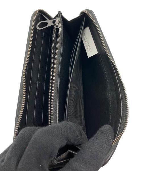 BOTTEGA VENETA（ボッテガベネタ）BOTTEGA VENETA (ボッテガベネタ) ラウンドファスナー財布 イントレチャート ブラックの古着・服飾アイテム