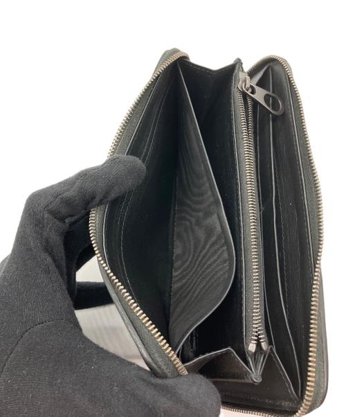 BOTTEGA VENETA（ボッテガベネタ）BOTTEGA VENETA (ボッテガベネタ) ラウンドファスナー財布 イントレチャート ブラックの古着・服飾アイテム