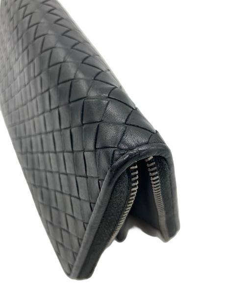 BOTTEGA VENETA（ボッテガベネタ）BOTTEGA VENETA (ボッテガベネタ) ラウンドファスナー財布 イントレチャート ブラックの古着・服飾アイテム