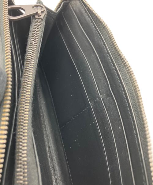 BOTTEGA VENETA（ボッテガベネタ）BOTTEGA VENETA (ボッテガベネタ) ラウンドファスナー財布 イントレチャート ブラックの古着・服飾アイテム