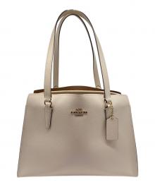 COACH（コーチ）の古着「トートバッグ テイタム キャリーオール」｜ベージュ×ブラウン