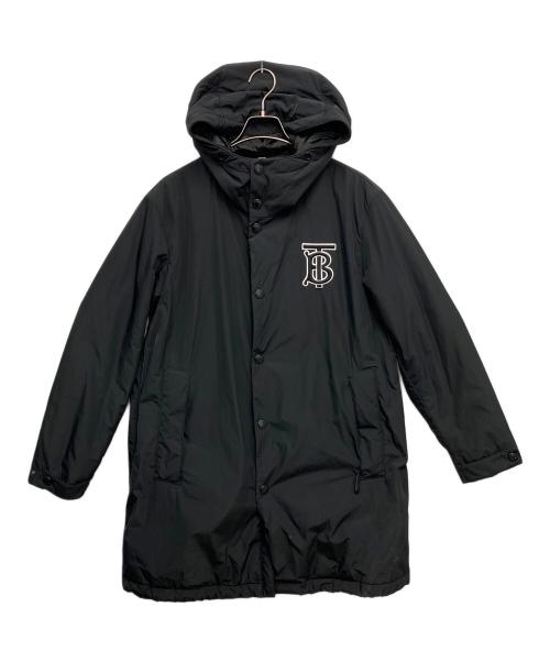 BURBERRY（バーバリー）BURBERRY (バーバリー) ナイロンフーデッドコート ブラック×ホワイト サイズ:48の古着・服飾アイテム