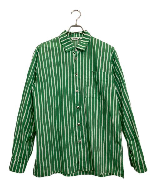 marimekko（マリメッコ）marimekko (マリメッコ) 長袖シャツ グリーン×ホワイト サイズ:Sの古着・服飾アイテム