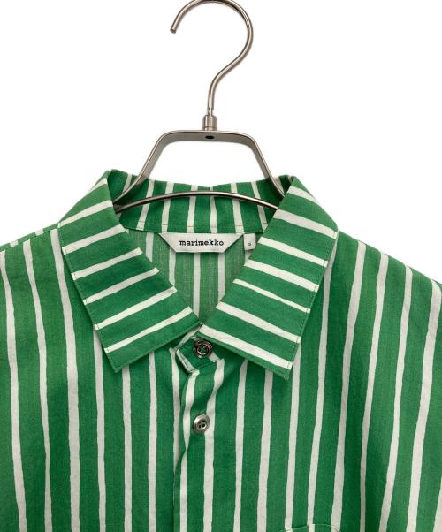 marimekko（マリメッコ）marimekko (マリメッコ) 長袖シャツ グリーン×ホワイト サイズ:Sの古着・服飾アイテム