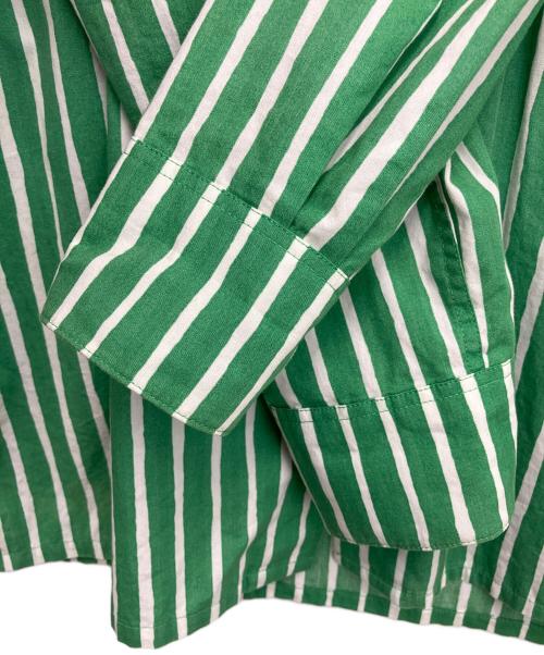 marimekko（マリメッコ）marimekko (マリメッコ) 長袖シャツ グリーン×ホワイト サイズ:Sの古着・服飾アイテム