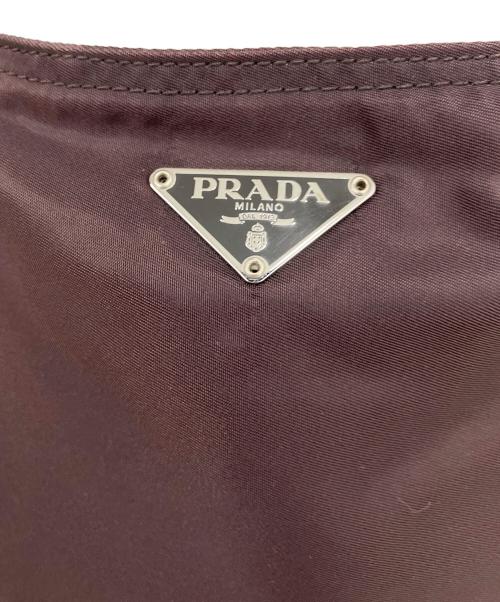 PRADA（プラダ）PRADA (プラダ) ナイロンサコッシュ ブラウン×ブラックの古着・服飾アイテム