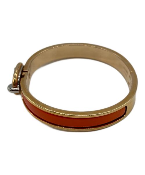 HERMES（エルメス）HERMES (エルメス) バングル　ミニクリックシェーヌダンクル オレンジ×ゴールドの古着・服飾アイテム
