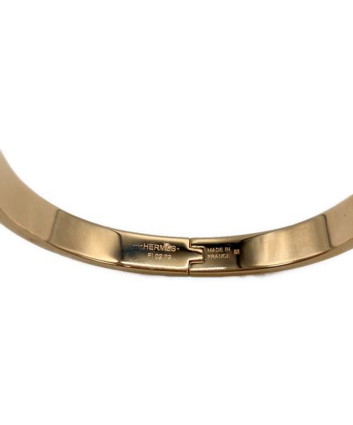 HERMES（エルメス）HERMES (エルメス) バングル　ミニクリックシェーヌダンクル オレンジ×ゴールドの古着・服飾アイテム