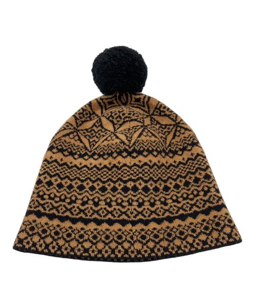 FENDI（フェンディ）FENDI (フェンディ) ニットキャップ ブラウン×ブラックの古着・服飾アイテム