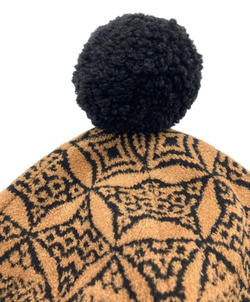 FENDI（フェンディ）FENDI (フェンディ) ニットキャップ ブラウン×ブラックの古着・服飾アイテム