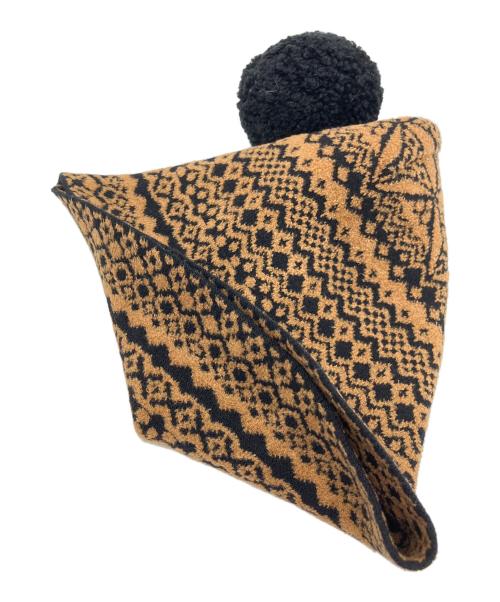 FENDI（フェンディ）FENDI (フェンディ) ニットキャップ ブラウン×ブラックの古着・服飾アイテム