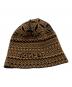 中古・古着 FENDI (フェンディ) ニットキャップ ブラウン×ブラック：15000円