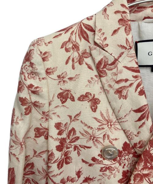 GUCCI（グッチ）GUCCI (グッチ) テーラードジャケット アイボリー×レッド サイズ:36の古着・服飾アイテム