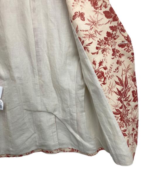 GUCCI（グッチ）GUCCI (グッチ) テーラードジャケット アイボリー×レッド サイズ:36の古着・服飾アイテム