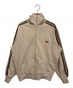 adidasアディダス）の古着「80s トレフォイルロゴ後期 デサント」｜ベージュ×ブラウン