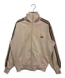 adidas（アディダス）の古着「	80s トレフォイルロゴ後期 デサント」｜ベージュ×ブラウン