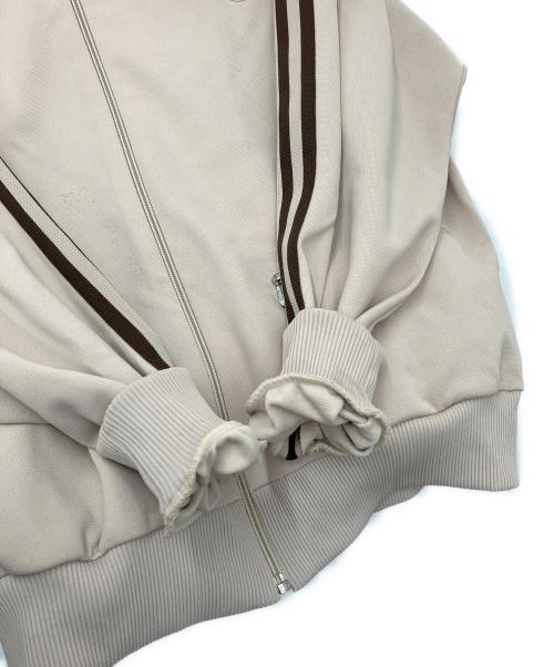 adidas（アディダス）adidas (アディダス) 	80s トレフォイルロゴ後期 デサント ベージュ×ブラウン サイズ:Mの古着・服飾アイテム