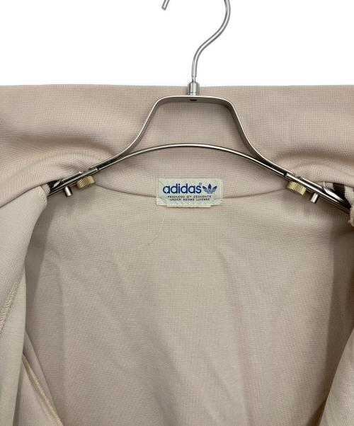 adidas（アディダス）adidas (アディダス) 	80s トレフォイルロゴ後期 デサント ベージュ×ブラウン サイズ:Mの古着・服飾アイテム