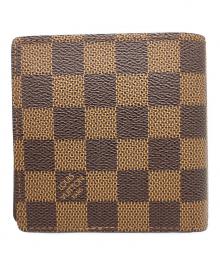 LOUIS VUITTON（ルイ ヴィトン）の古着「ダミエ ポルトフォイユ・マルコ」｜ブラウン