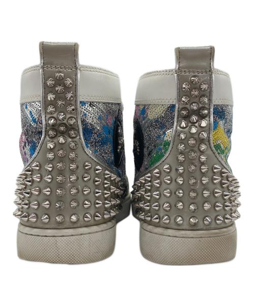 Christian Louboutin（クリスチャン・ルブタン）Christian Louboutin (クリスチャン・ルブタン) ハイカットスニーカー ホワイト×シルバー サイズ:42の古着・服飾アイテム