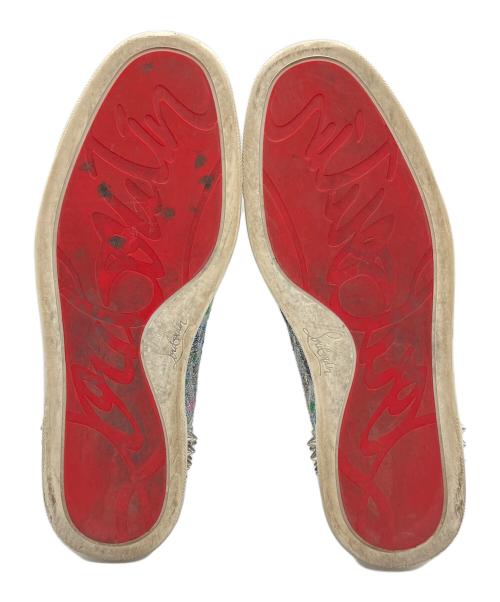 Christian Louboutin（クリスチャン・ルブタン）Christian Louboutin (クリスチャン・ルブタン) ハイカットスニーカー ホワイト×シルバー サイズ:42の古着・服飾アイテム