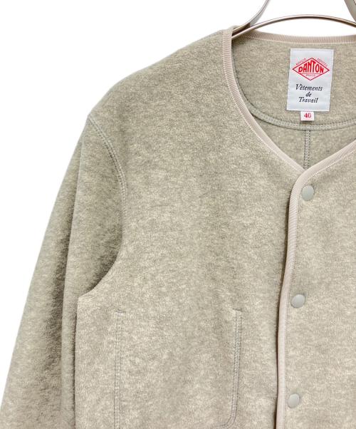 DANTON（ダントン）DANTON (ダントン) ノーカラーフリースジャケット ベージュ サイズ:40の古着・服飾アイテム