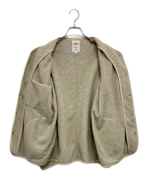 DANTON（ダントン）DANTON (ダントン) ノーカラーフリースジャケット ベージュ サイズ:40の古着・服飾アイテム