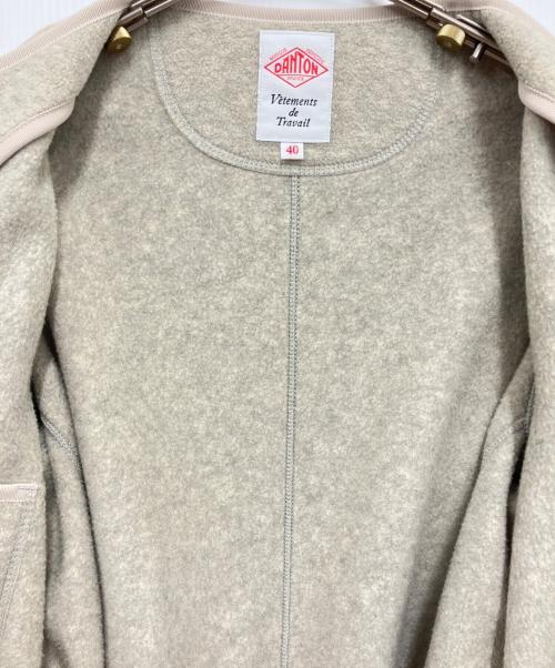 DANTON（ダントン）DANTON (ダントン) ノーカラーフリースジャケット ベージュ サイズ:40の古着・服飾アイテム