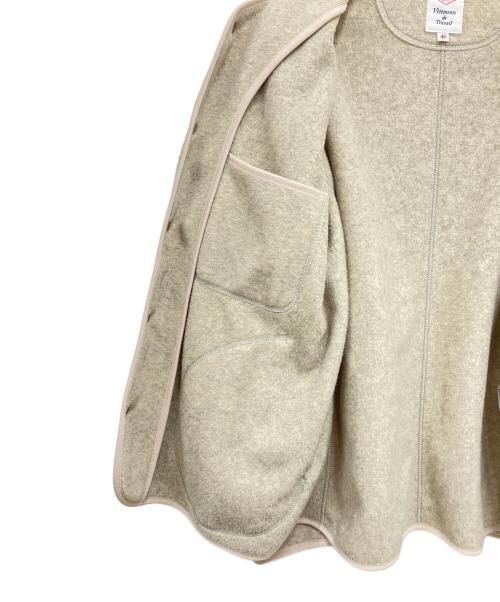 DANTON（ダントン）DANTON (ダントン) ノーカラーフリースジャケット ベージュ サイズ:40の古着・服飾アイテム