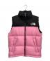 THE NORTH FACE（ザ ノース フェイス）の古着「ダウンジャケット」｜ピンク×ブラック
