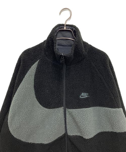NIKE（ナイキ）NIKE (ナイキ) ボアジャケット ブラック×グレー サイズ:Mの古着・服飾アイテム