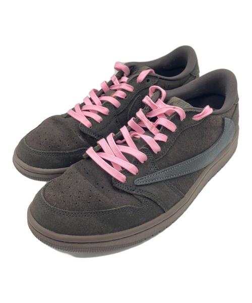 NIKE（ナイキ）NIKE (ナイキ) Travis Scott (トラヴィススコット) Air Jordan 1 Low OG SP ブラウン×ピンク サイズ:26.5cmの古着・服飾アイテム