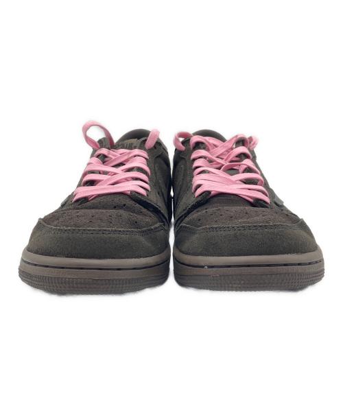 NIKE（ナイキ）NIKE (ナイキ) Travis Scott (トラヴィススコット) Air Jordan 1 Low OG SP ブラウン×ピンク サイズ:26.5cmの古着・服飾アイテム