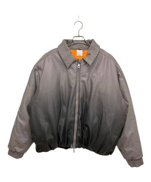 PUMA（プーマ）PUMA (プーマ) ボンバージャケット グレー×オレンジ サイズ:Mの古着・服飾アイテム