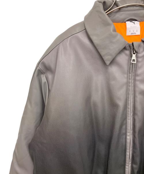 PUMA（プーマ）PUMA (プーマ) ボンバージャケット グレー×オレンジ サイズ:Mの古着・服飾アイテム