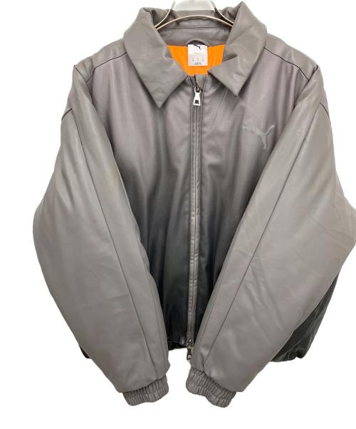 PUMA（プーマ）PUMA (プーマ) ボンバージャケット グレー×オレンジ サイズ:Mの古着・服飾アイテム