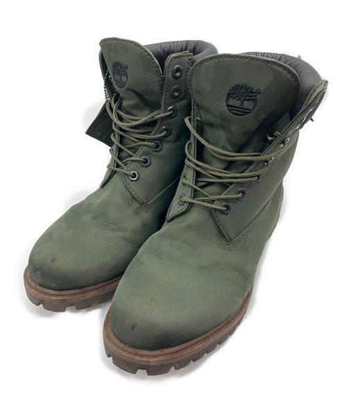 Timberland（ティンバーランド）Timberland (ティンバーランド) 6インチブーツ グリーン×ブラウン サイズ:27cmの古着・服飾アイテム