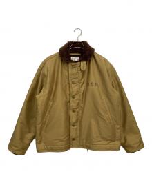 waiper（ワイパー）の古着「デッキジャケット」｜カーキ×ブラウン