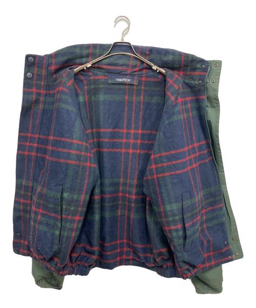 NAUTICA（ノーティカ）NAUTICA (ノーティカ) スタンドネックナイロンブルゾン グリーン サイズ:XLの古着・服飾アイテム