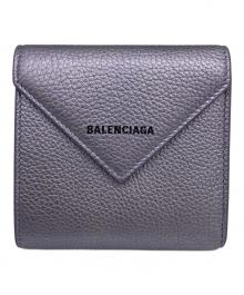 BALENCIAGA（バレンシアガ）の古着「ペーパー ミニウォレット」｜パープル
