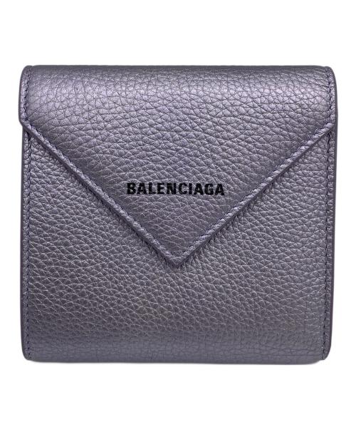 BALENCIAGA（バレンシアガ）BALENCIAGA (バレンシアガ) ペーパー ミニウォレット パープルの古着・服飾アイテム