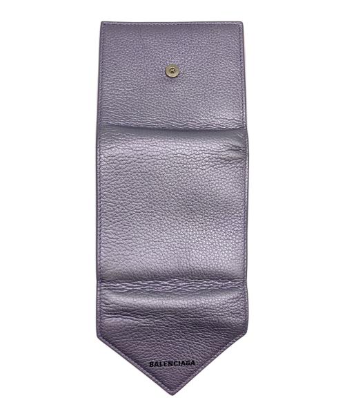 BALENCIAGA（バレンシアガ）BALENCIAGA (バレンシアガ) ペーパー ミニウォレット パープルの古着・服飾アイテム