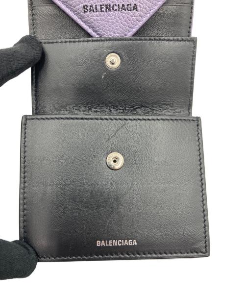 BALENCIAGA（バレンシアガ）BALENCIAGA (バレンシアガ) ペーパー ミニウォレット パープルの古着・服飾アイテム